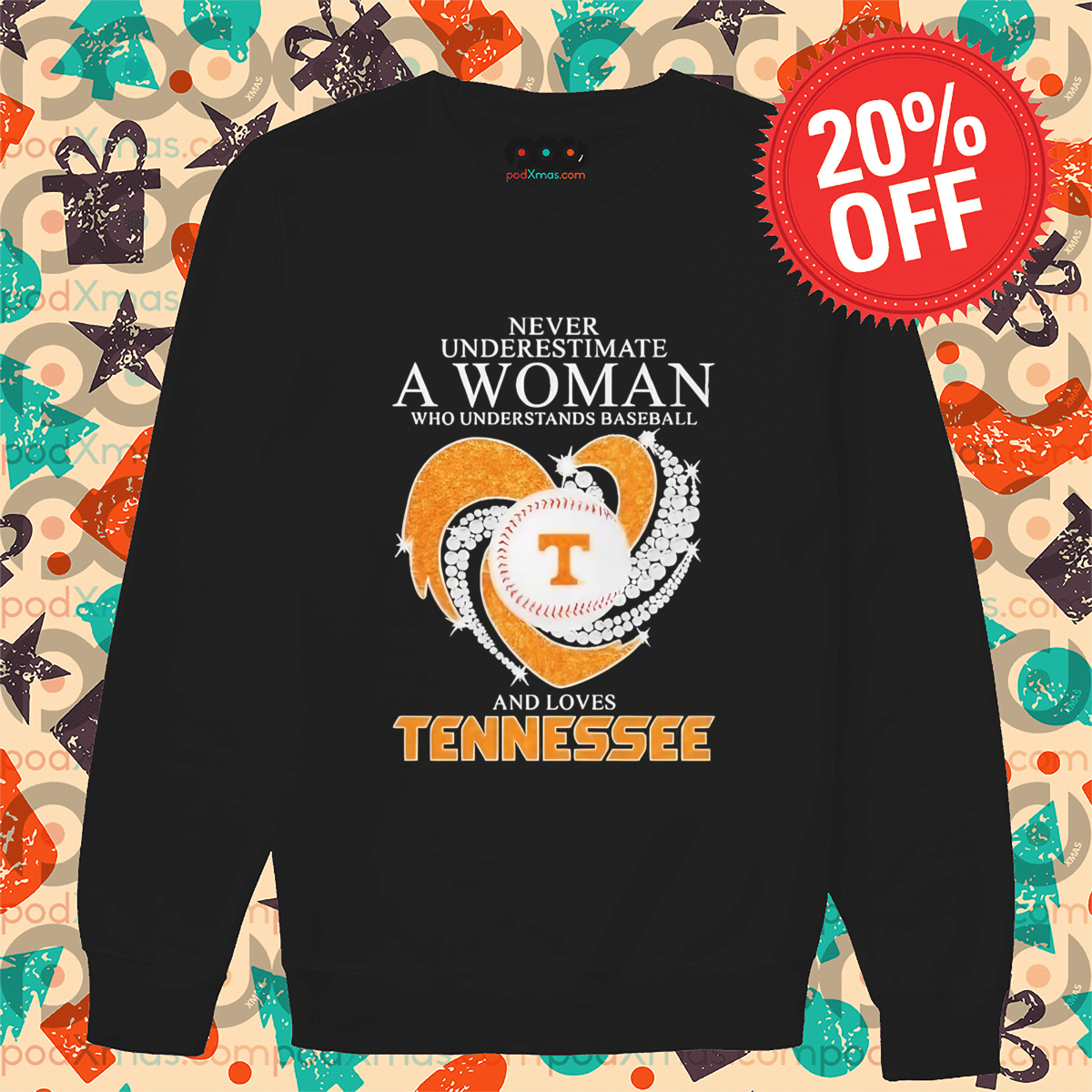 Heart Diamond Never Underestimate A Woman Who Understands Baseball And Loves Tennessee Shirt