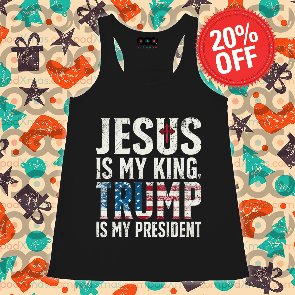 Jesus Is My King Trump Is My President 2024 Shirt