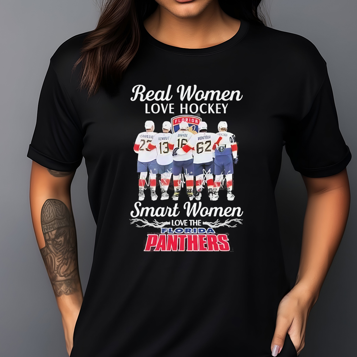 Real Women Love Hockey Smart Women Love The Florida Panthers Signature Shirt