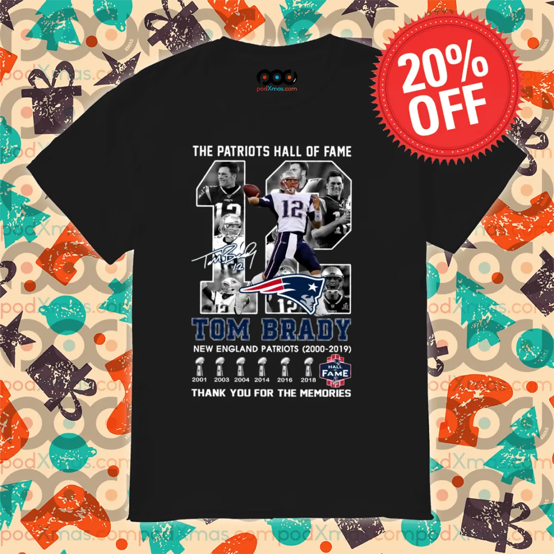 The Patriots Hall Of Fame Tom Brady Thank You For The Memories Signature 2024 Shirt