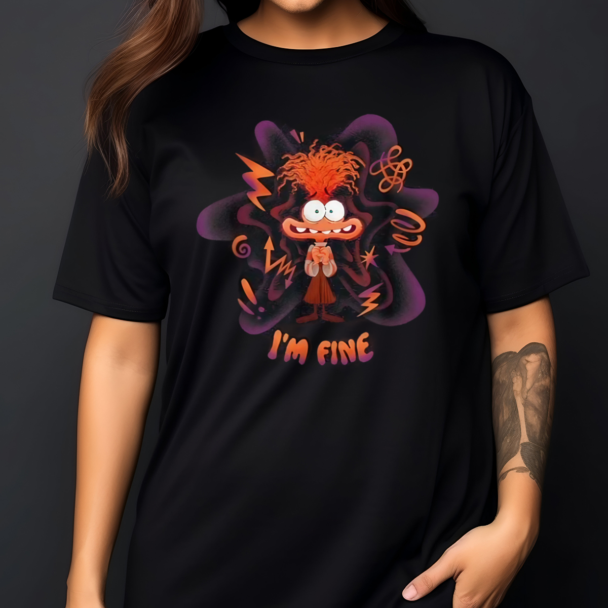 Anxiety I'm Fine Inside Out 2 2024 Shirt