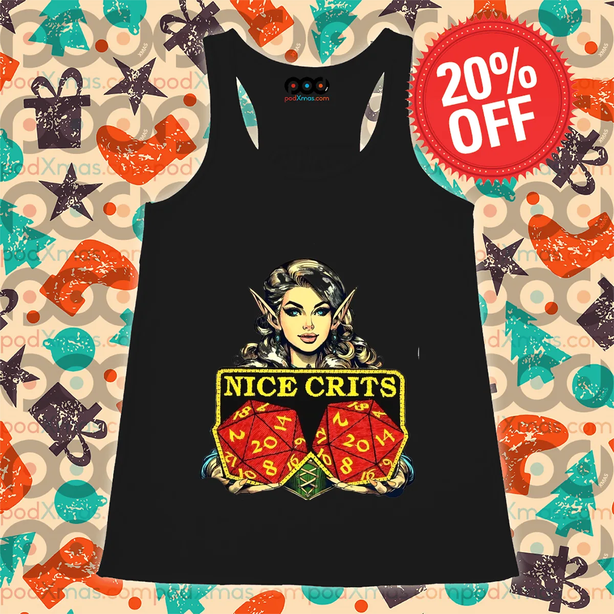 Elf Nice Crits Dungeon and Dragon Shirt