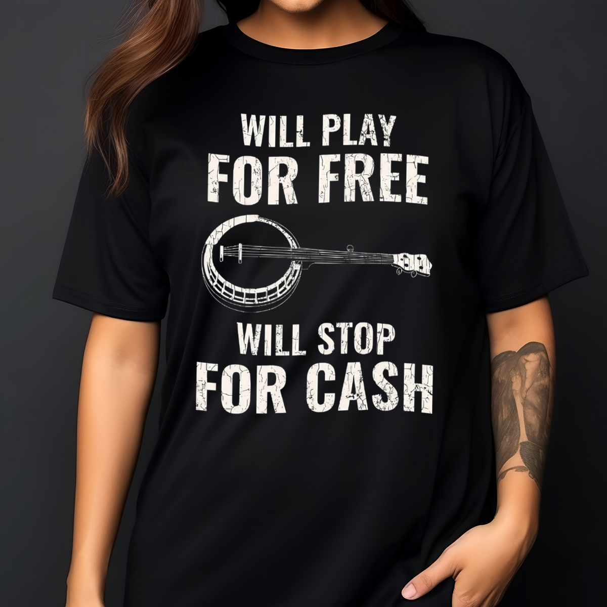 Guitar Will Play For Free Will Stop For Cash Vintage Shirt