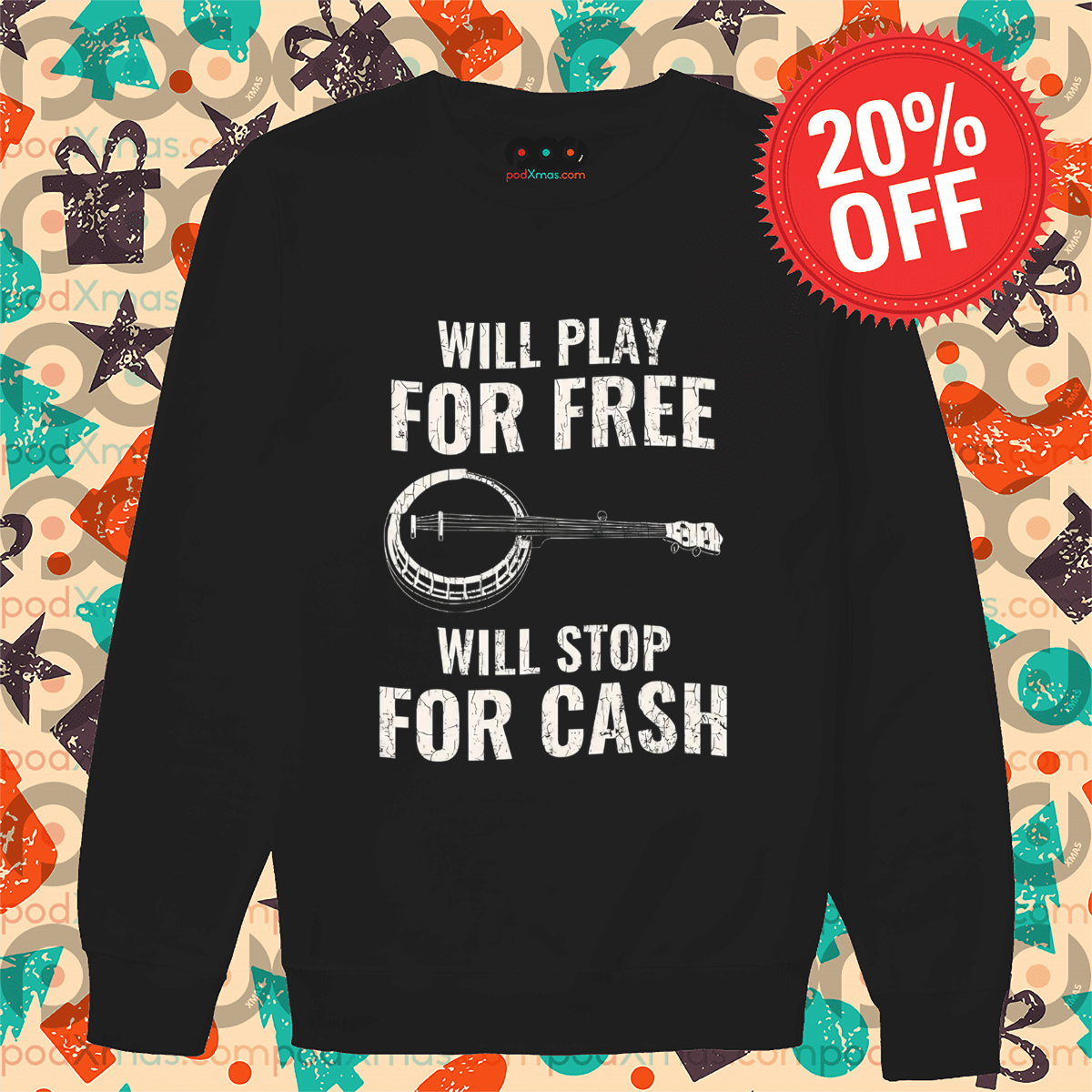 Guitar Will Play For Free Will Stop For Cash Vintage Shirt