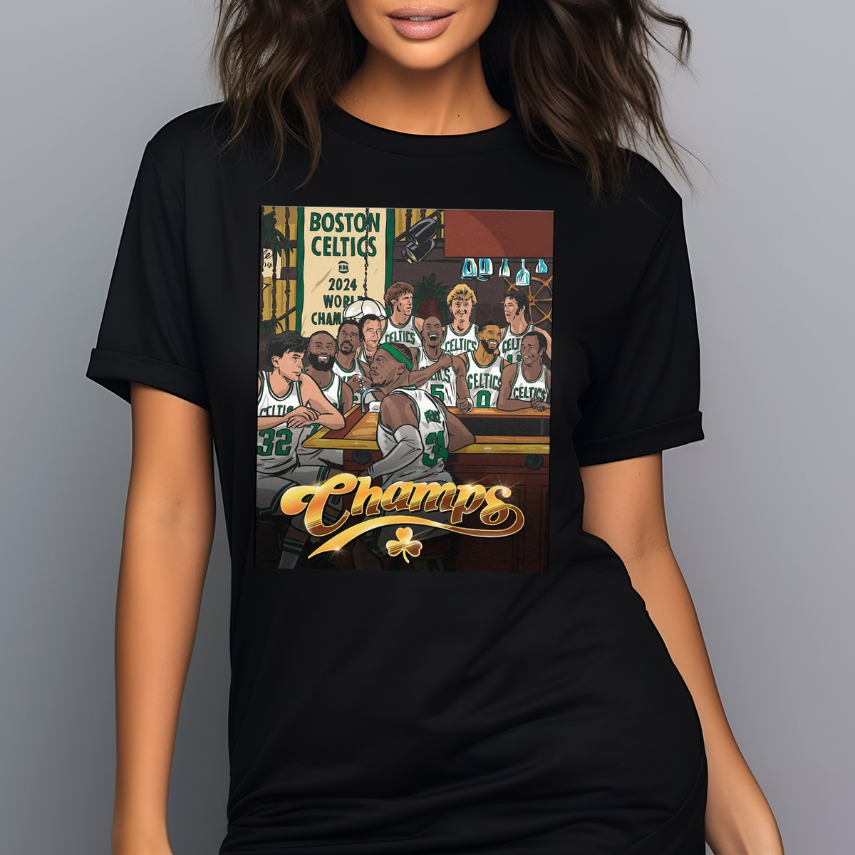 Custom Xmas Gift - Boston Celtics 2024 World Champion Team Shirt