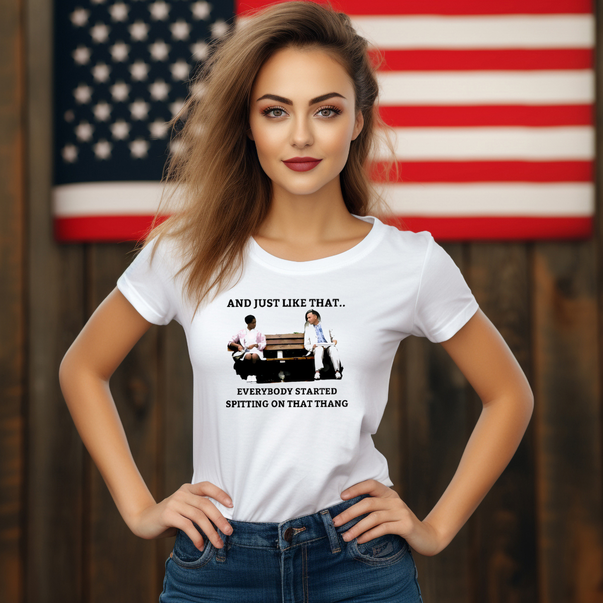 And Just Like That Everybody Started Spitting On That Thang 2024 Shirt And Just Like That Everybody Started Spitting On That Thang 2024 Shirt