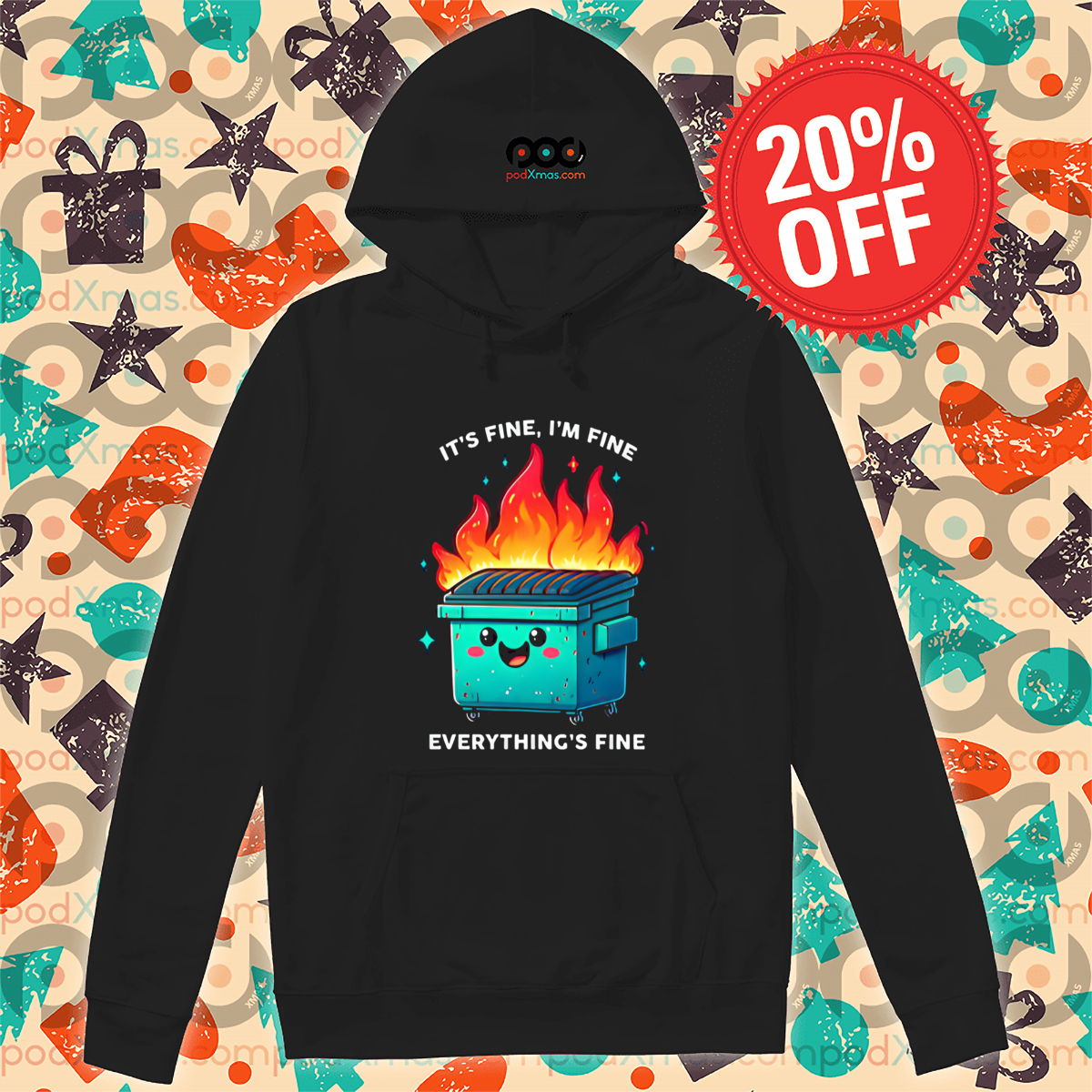 Trash Can Fire It's Fine I'm Fine Everything's Fine 2024 Shirt