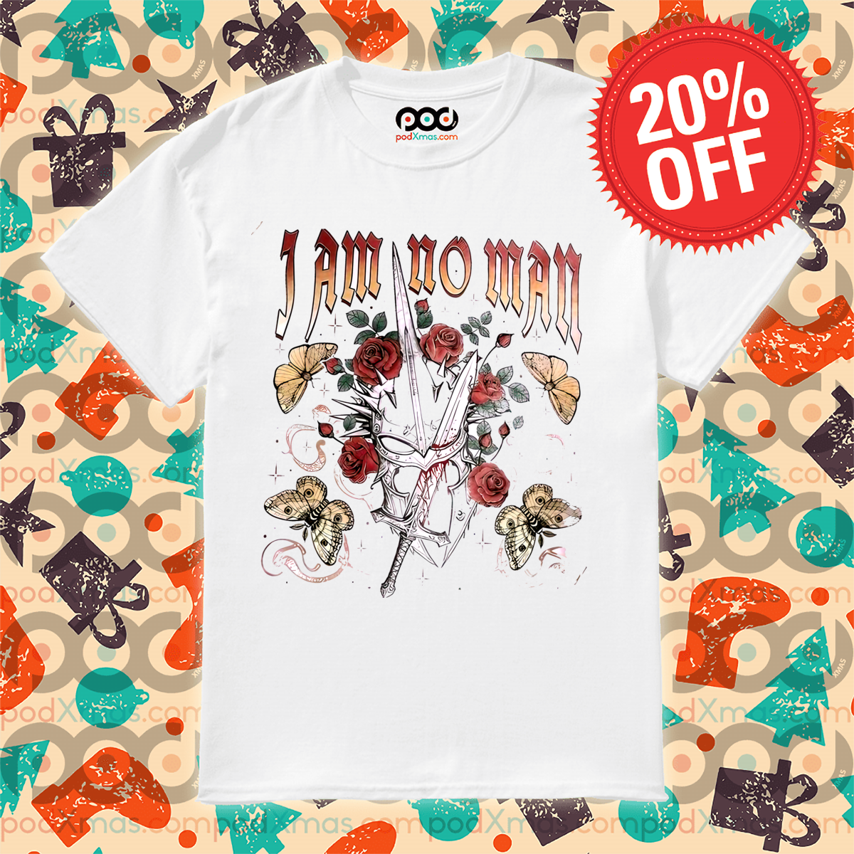 Warrior Butterfly Roses I Am No Man 2024 Shirt