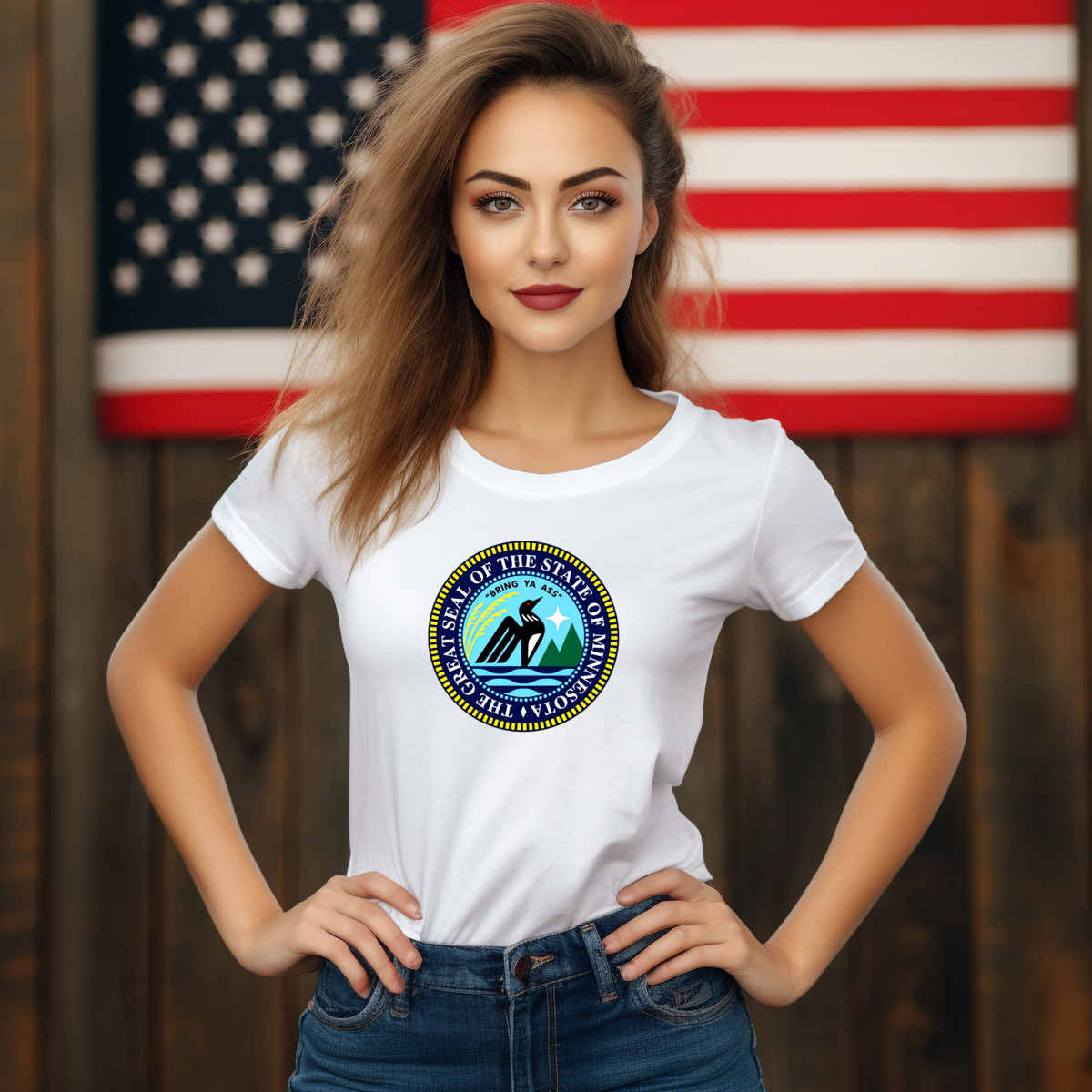 The Great Seal Of The State Of Minnesota Bring Ya Ass Shirt