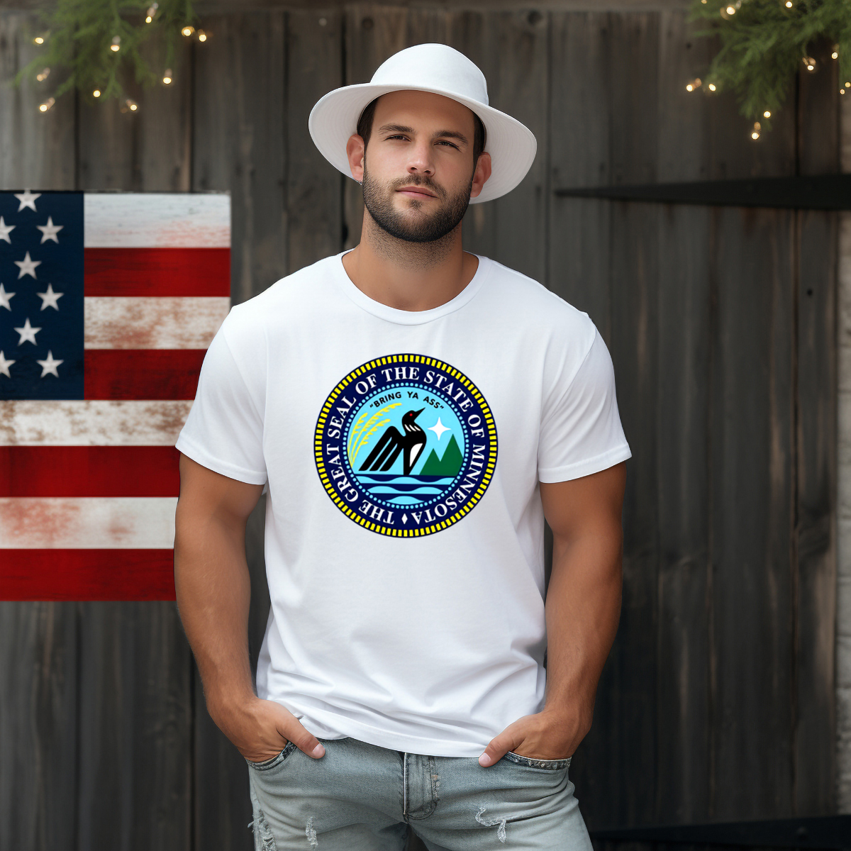 The Great Seal Of The State Of Minnesota Bring Ya Ass Shirt