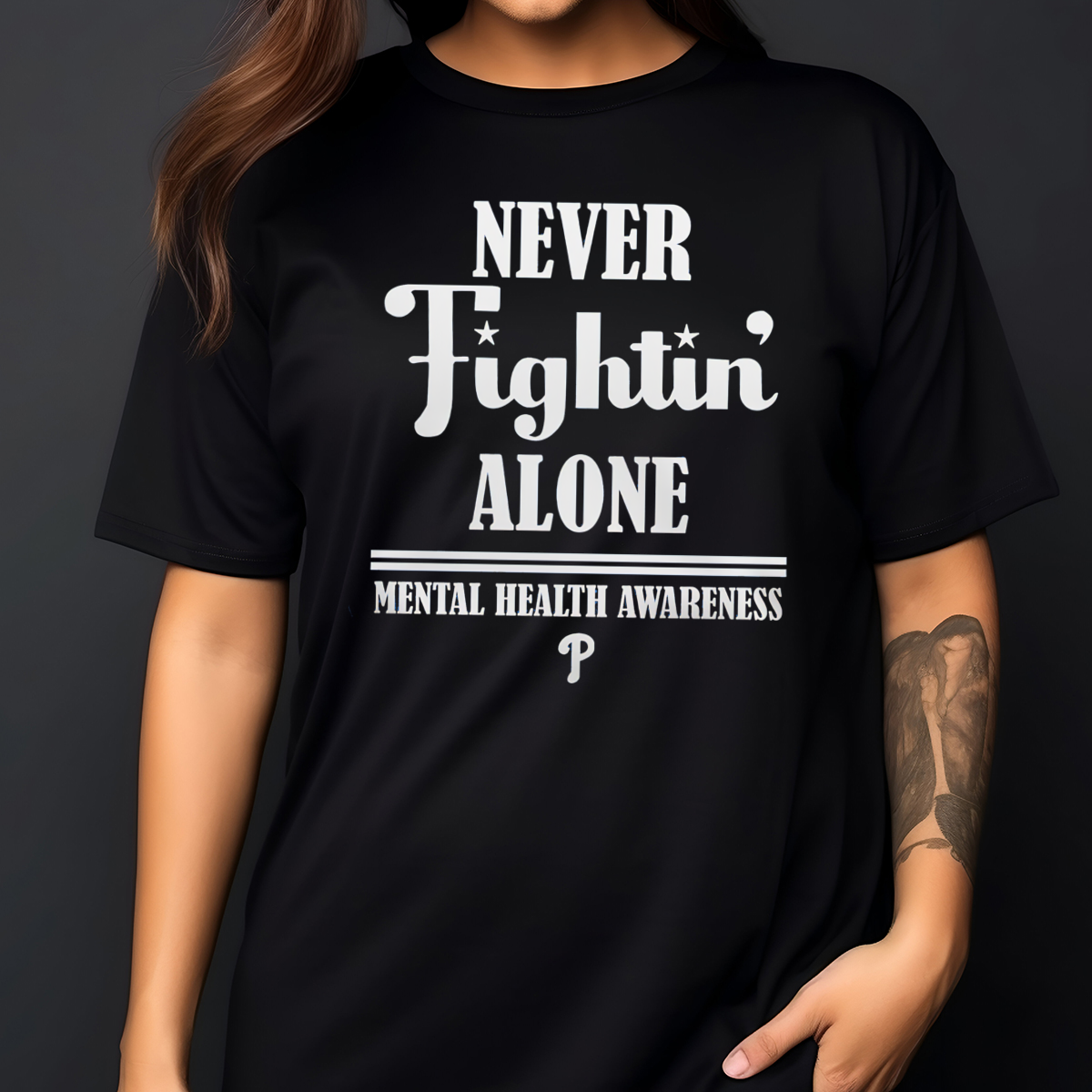 Never Fightin' Alone Mental Health Awareness Shirt