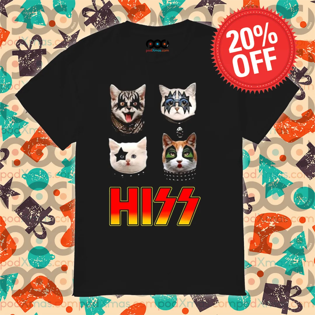 Kiss Band Kitty Hiss Paul Stanley Gene Simmons Peter Criss Ace Frehley Shirt