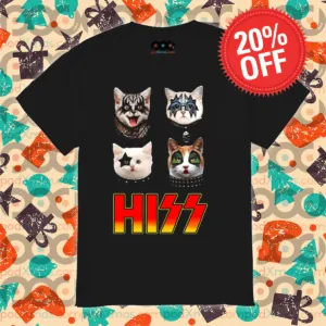 Kiss Band Kitty Hiss Paul Stanley Gene Simmons Peter Criss Ace Frehley Shirt