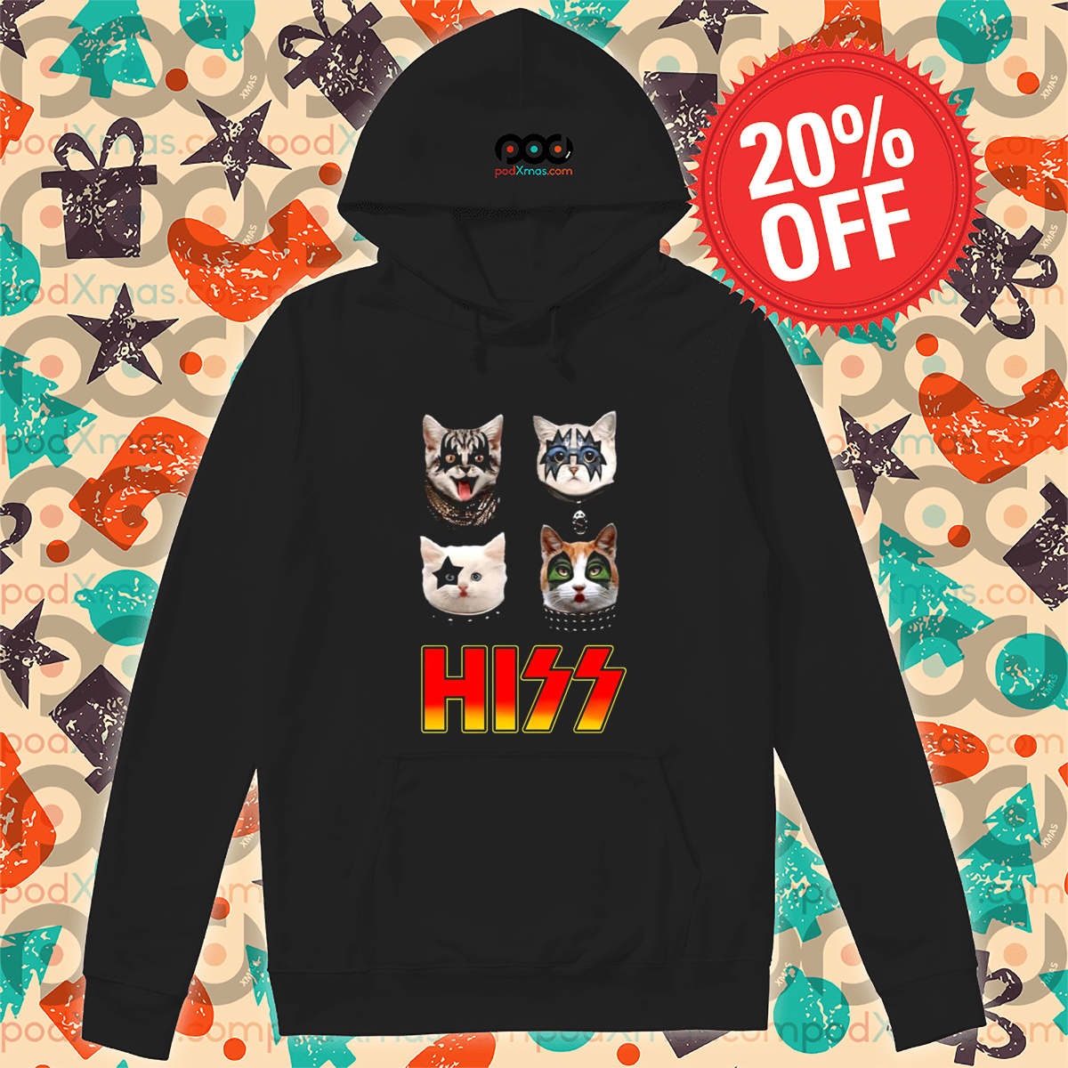 Kiss Band Kitty Hiss Paul Stanley Gene Simmons Peter Criss Ace Frehley Shirt