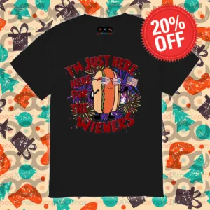 Hotdog 4th of July I'm Just Here For The Wieners 2024 Shirt