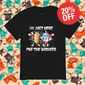 Hotdog 4th of July I'm Just Here For The Wieners Shirt