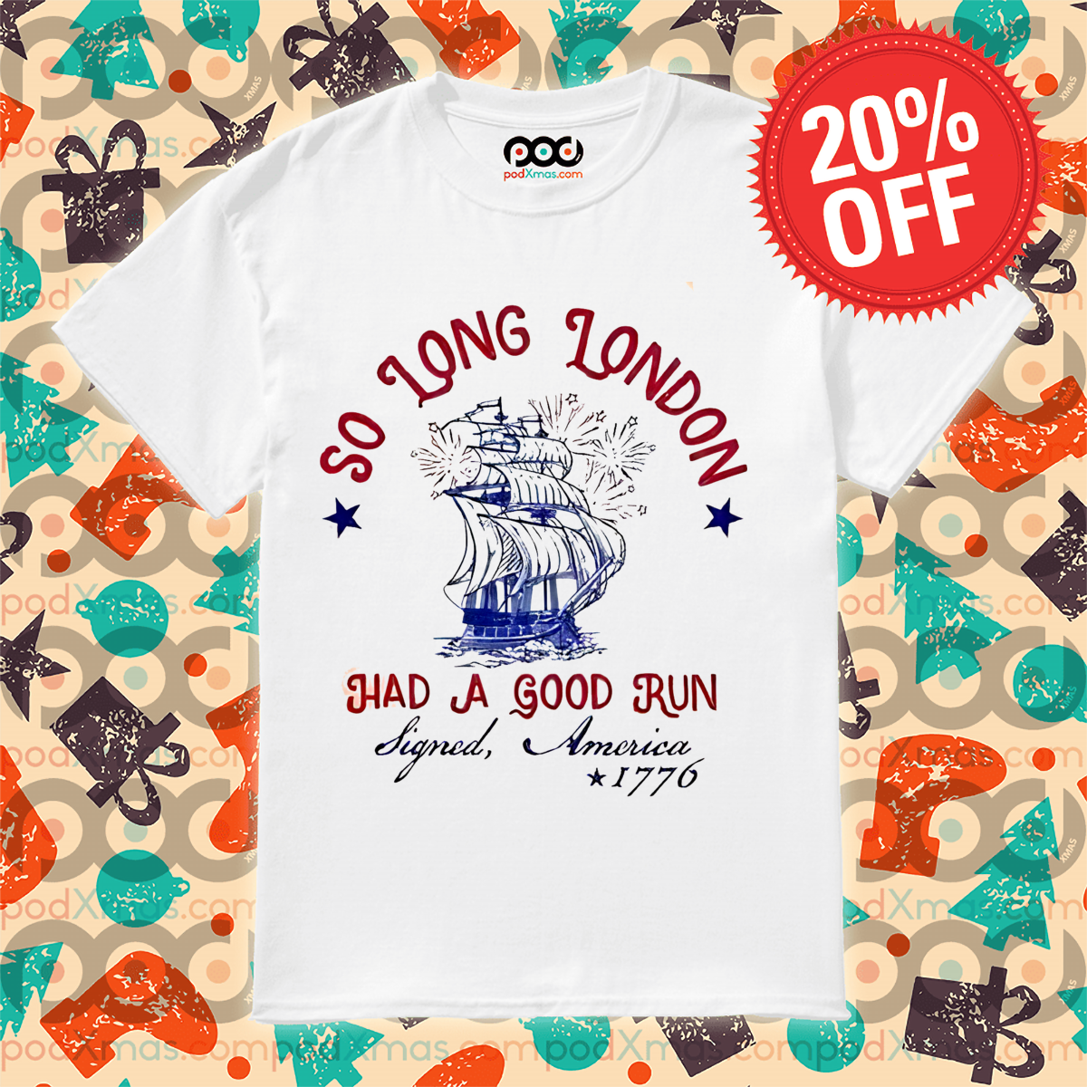 Boat 4th Of July So Long London Had A Good Run 2024 Shirt