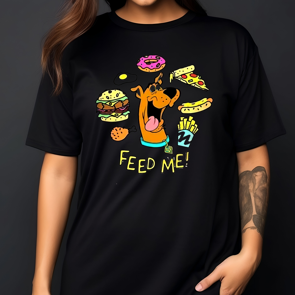 Scooby Doo Feed Me Food 2024 Cartoon Shirt