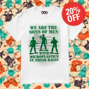 We Are The Sons Of Men With Microplastics In Their Balls American Flag Shirt