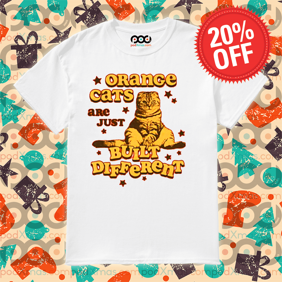 Orance Cats Are Just Built Different 2024 Shirt