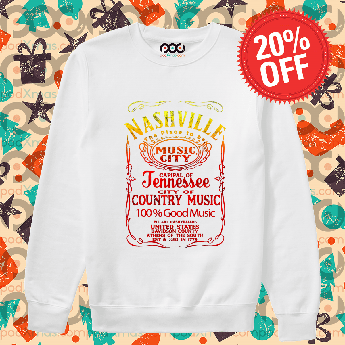 Nashville The Place To Be Music City Capital Of Tennessee City Of Country Music Shirt