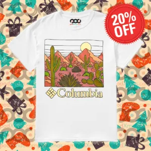 Desert Cactus Moutain Sunset Columbia Retro 2024 Shirt
