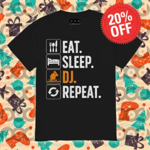 Eat Sleep DJ Repeat Vintage 2024 Shirt