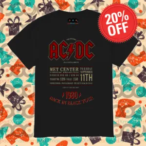 Presenting AC DC Plus Special Guest 1980 Back In Black Tour Shirt