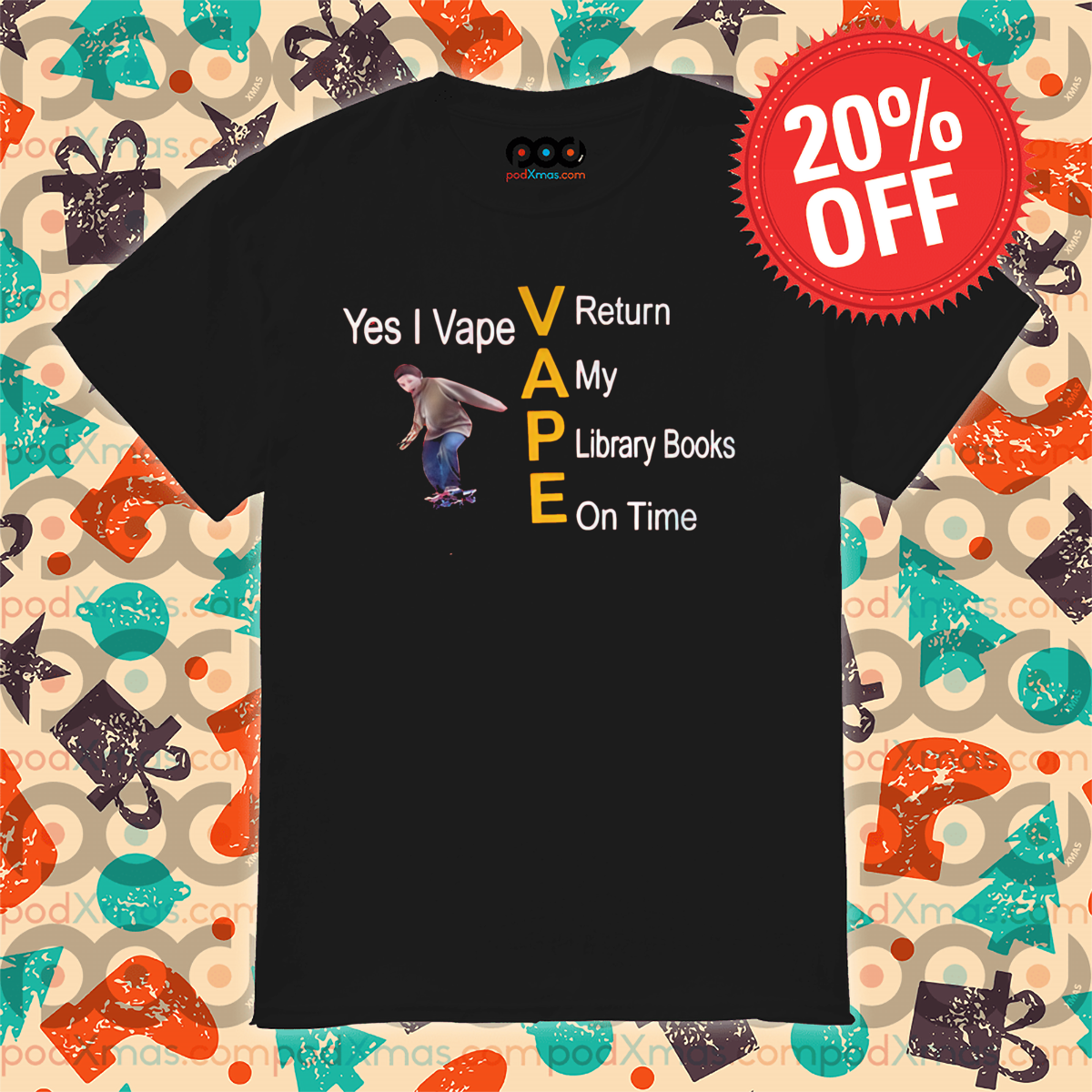 Yes I Vape V Return A My P Library Books E On Time 2024 Shirt