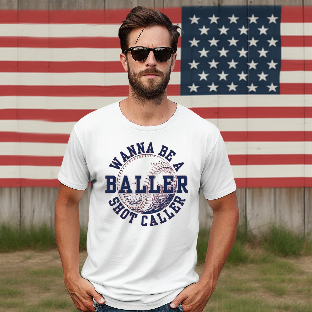 Baseball Wanna Be A Shot Caller Baller 2024 Shirt