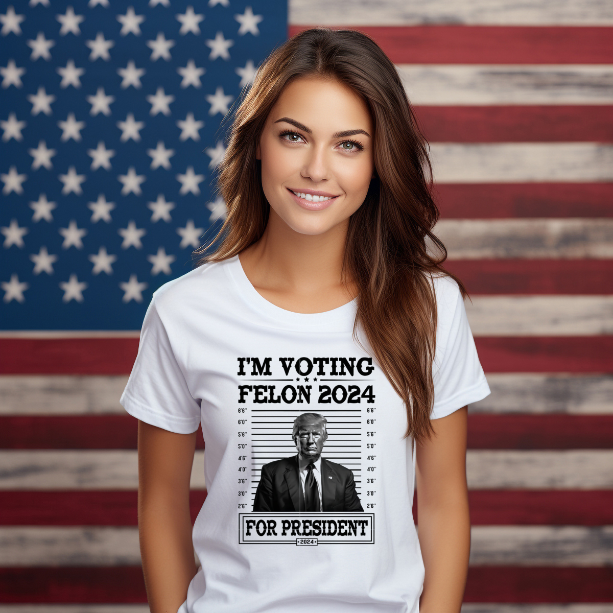 Donald Trump Mugshot I'm Voting Felon 2024 For President Shirt