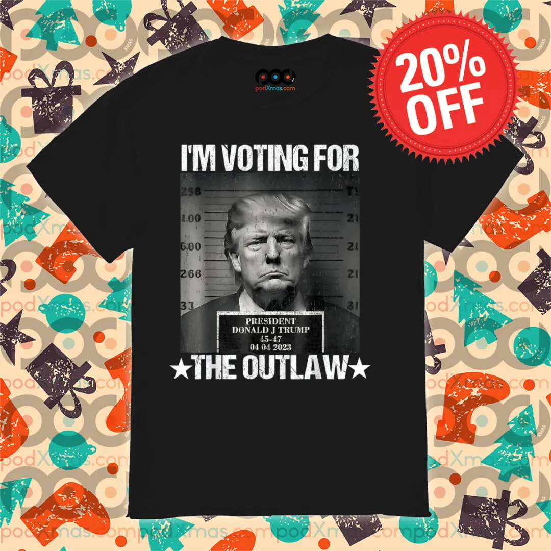 Donald Trump Mugshot I'm Voting For The Outlaw Vintage Shirt