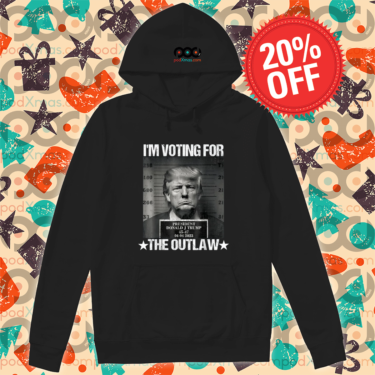 Donald Trump Mugshot I'm Voting For The Outlaw Vintage Shirt