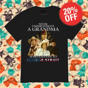 Never Underestimate A Grandma Who Listens To George Strait Signature Retro Shirt