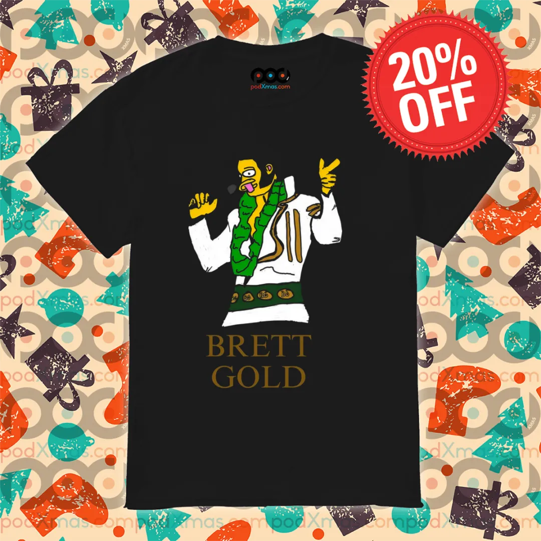 The Simpsons Elvis Presley Brett Gold 2024 Shirt