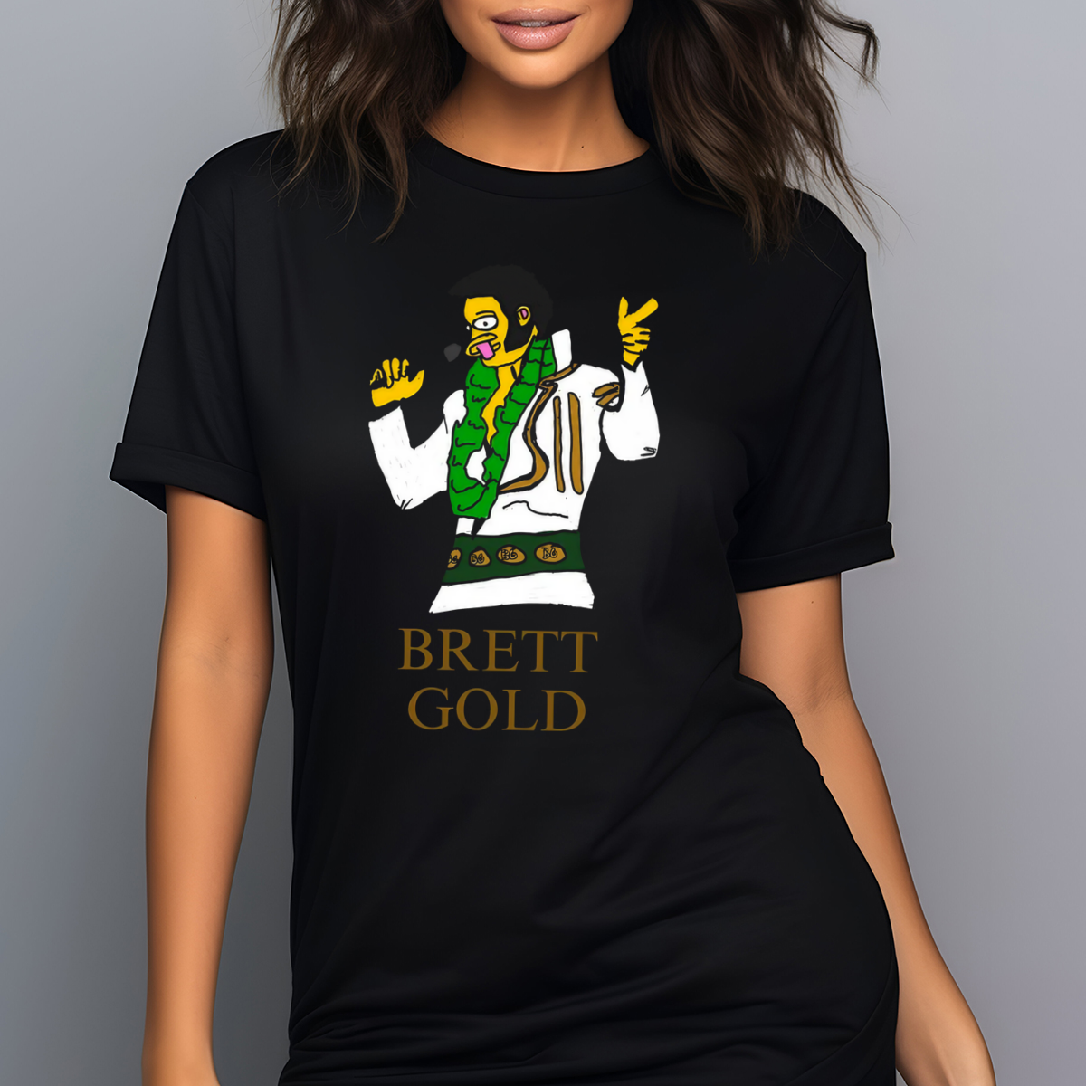 The Simpsons Elvis Presley Brett Gold 2024 Shirt