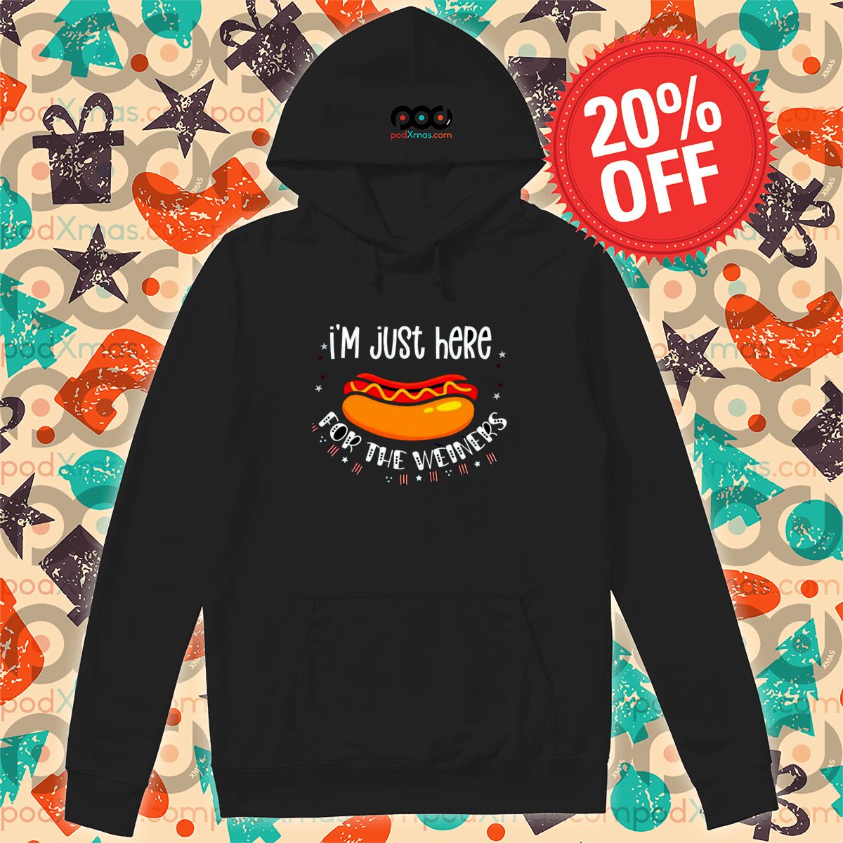 Hot Dog I'm Just Here For The Weiners 2024 Shirt