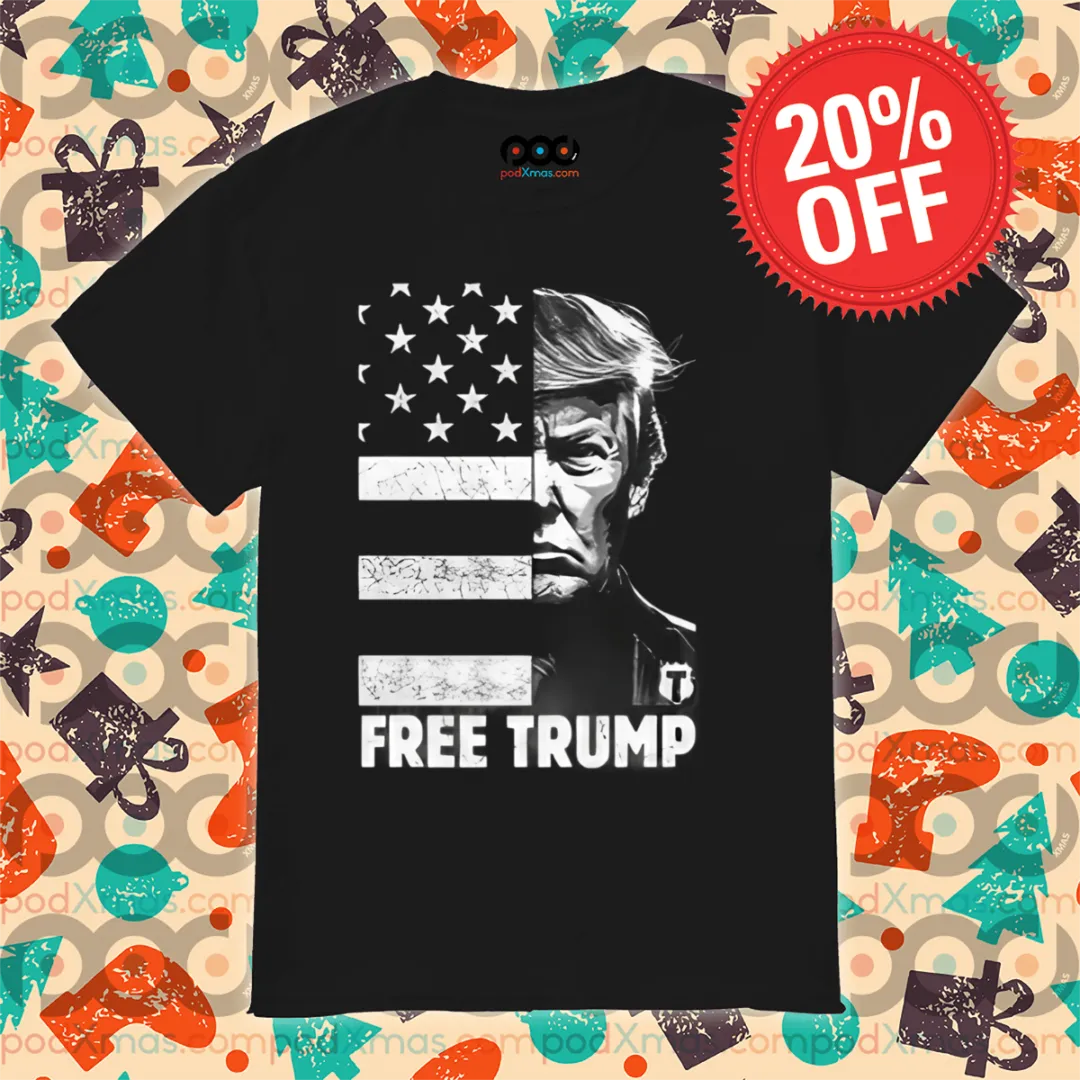 Donald Trump Free Trump American Flag Vintage Shirt