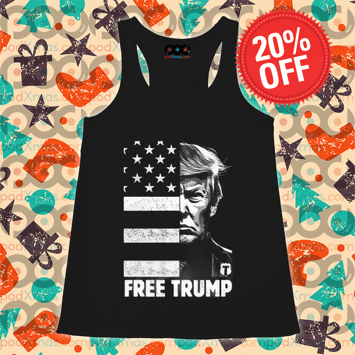 Donald Trump Free Trump American Flag Vintage Shirt