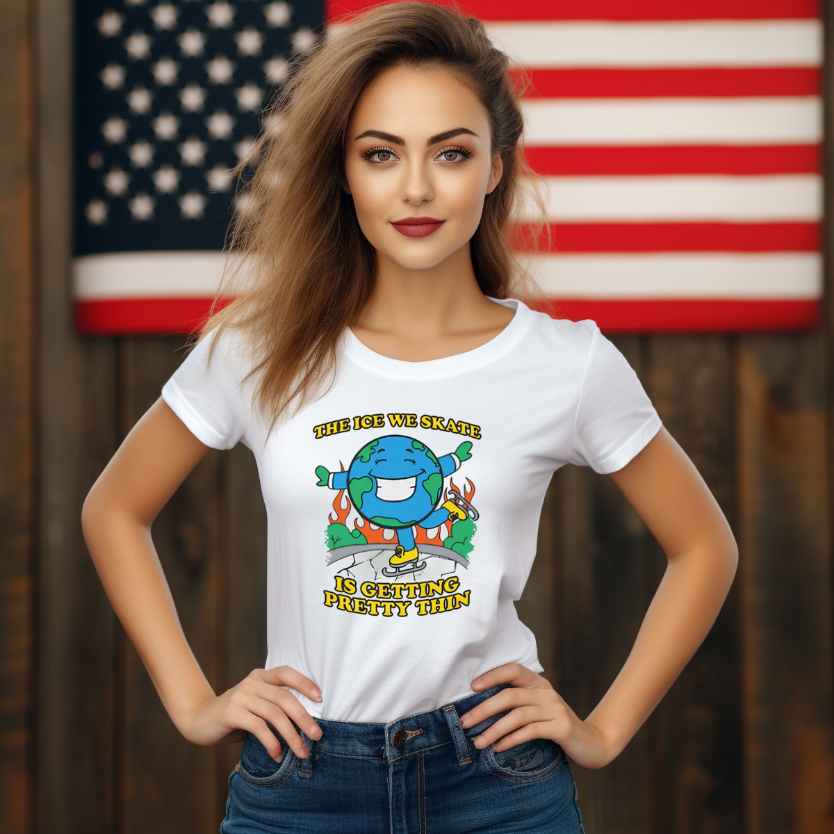 Earth The Ice We Skate Is Getting Pretty Thin 2024 Shirt