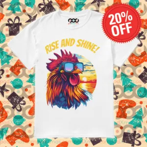 Rooster Glasses Rise And Shine Sunset Shirt