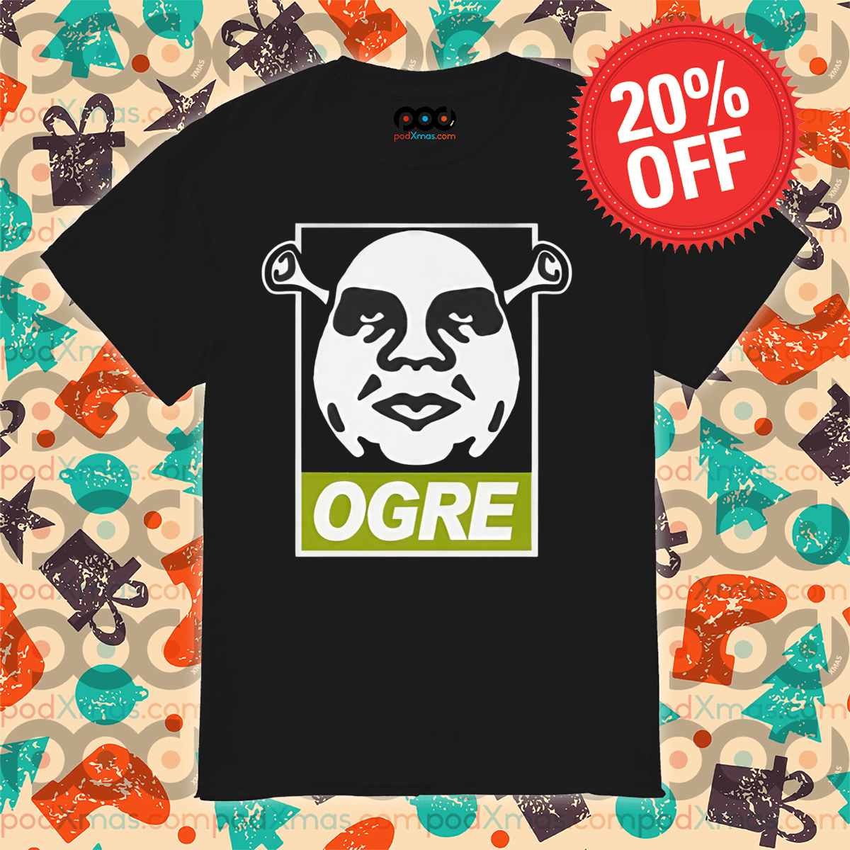 🚛Free Delivery: 📣Get 20% OFF Shrek Face Meme Ogre Shirt • Custom Xmas Gift