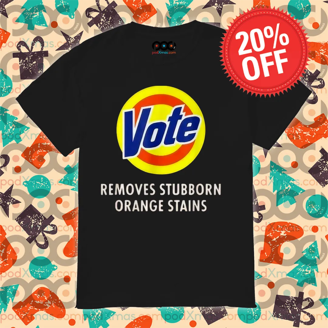 Vote Removes Stubborn Orange Stains Shirt