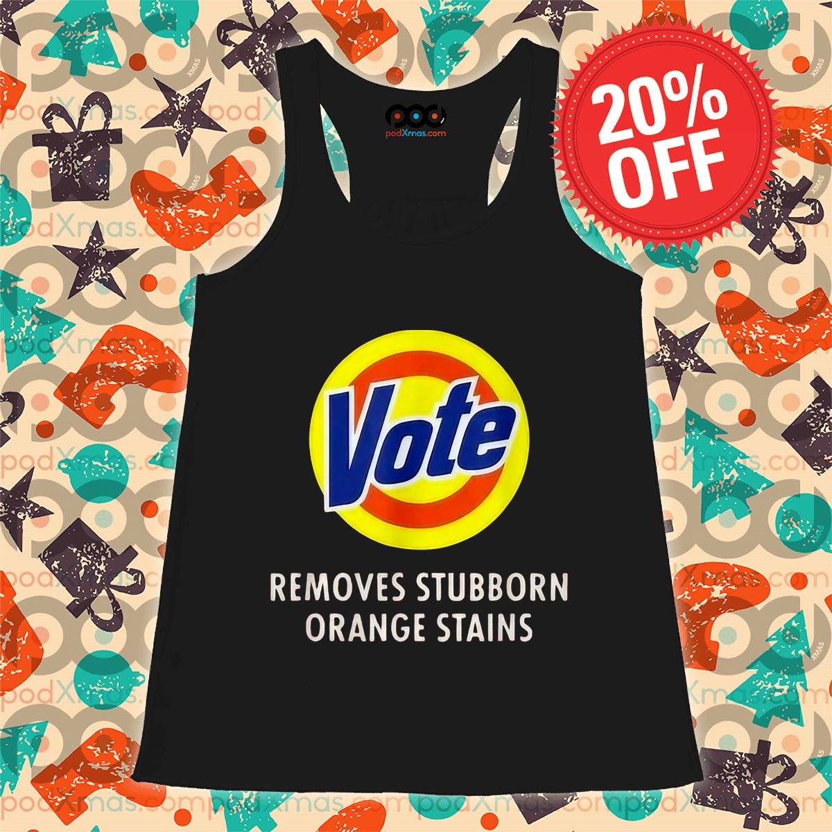 Vote Removes Stubborn Orange Stains Shirt