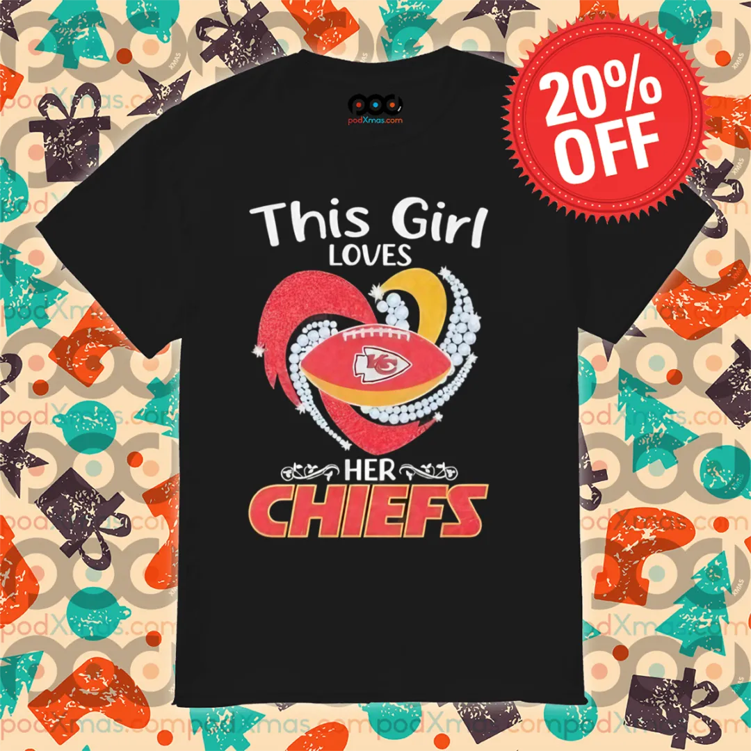 Diamond Heart This Girl Loves Her Chiefs 2024 Shirt