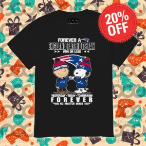 Peanut Snoopy Forever A England Patriots Fan Win Or Lose 2024 Shirt