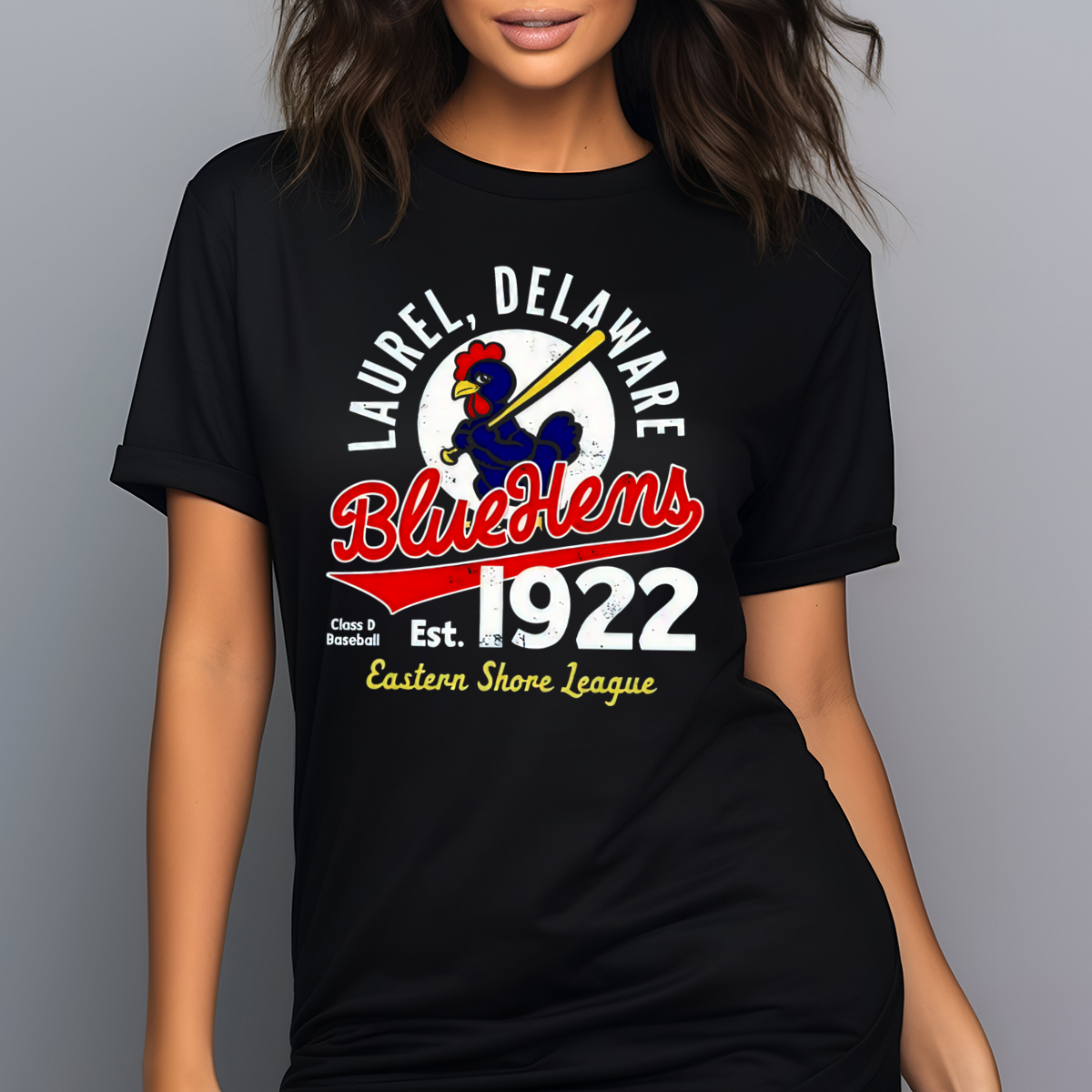 Laurel Delaware Bluehens Class D Baseball Est 1922 Eastern Shore League Shirt