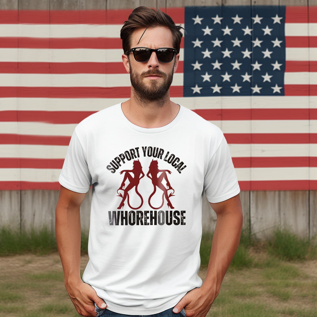 Devil Support Your Local Whorehouse Vintage Shirt