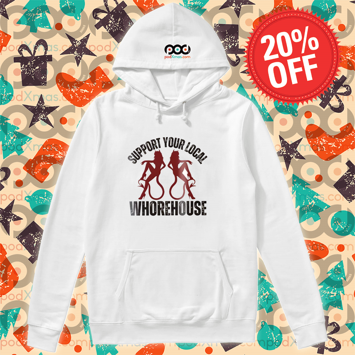 Devil Support Your Local Whorehouse Vintage Shirt