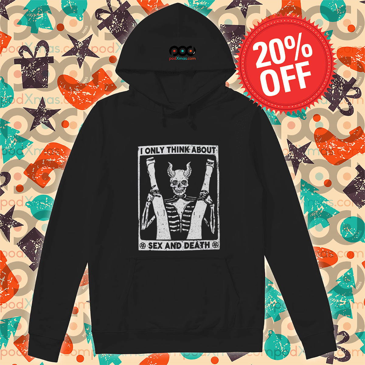Skeleton I Only Think About Sex And Death Vintage Shirt